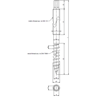 1 - VITE D.FILETTO ASSEMB. NUDE-M10X300-A2