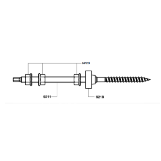 1 - VITE DOPPIO FILETTO ASSEMB.-M10X250-A2