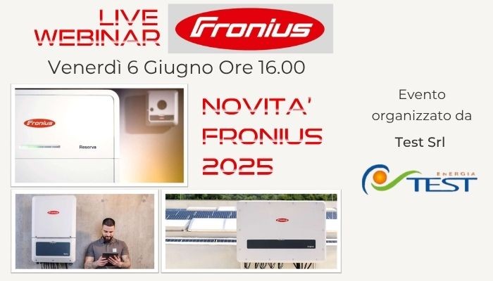 Webinar Novità Fronius 2025