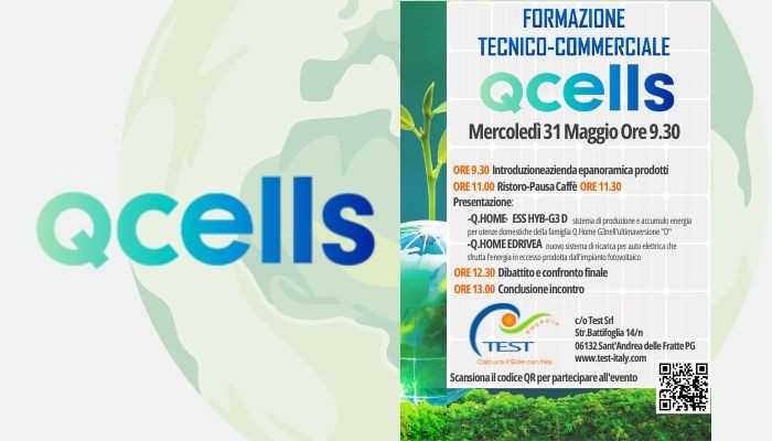 Evento Formazione Q.CELLS – Sistemi di Accumulo e Ricarica per Fotovoltaico
